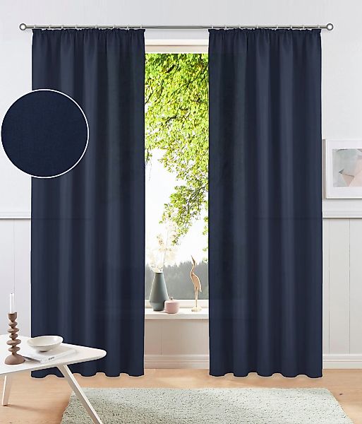 my home Vorhang "Raja, Gardinen mit Kräuselband, Vorhänge Wohnzimmer" Kräus günstig online kaufen