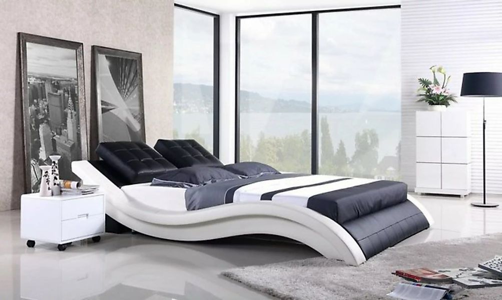 JVmoebel Bett Design Betten Doppel Hotel Gestell Schlaf Zimmer Leder Modern günstig online kaufen