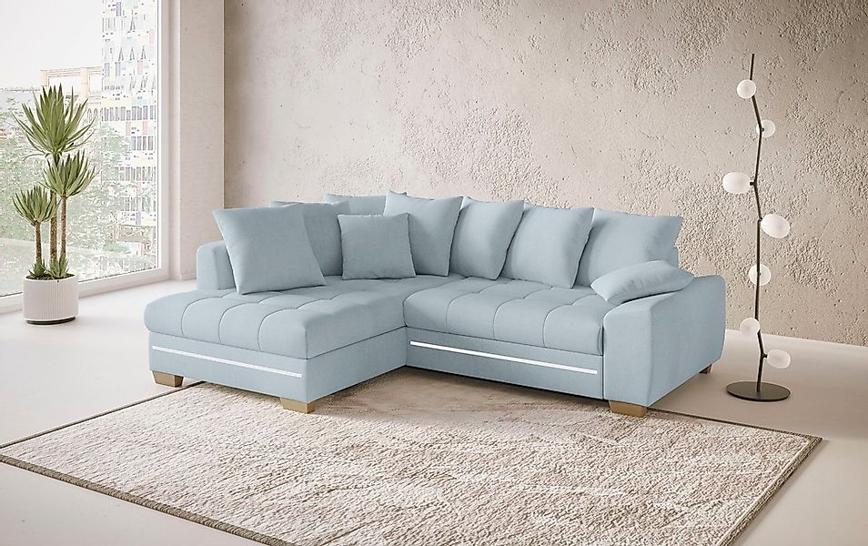 Mr. Couch Ecksofa »Nikita II, L-Form«, mit Kaltschaum, RGB-LED Beleuchtung, günstig online kaufen