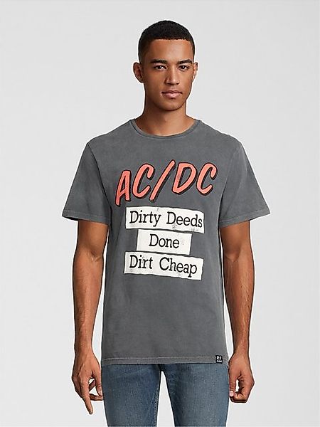 Recovered T-Shirt ACDC Dirty Deeds Done Cheap Washed Grey im zeitlosen Desi günstig online kaufen