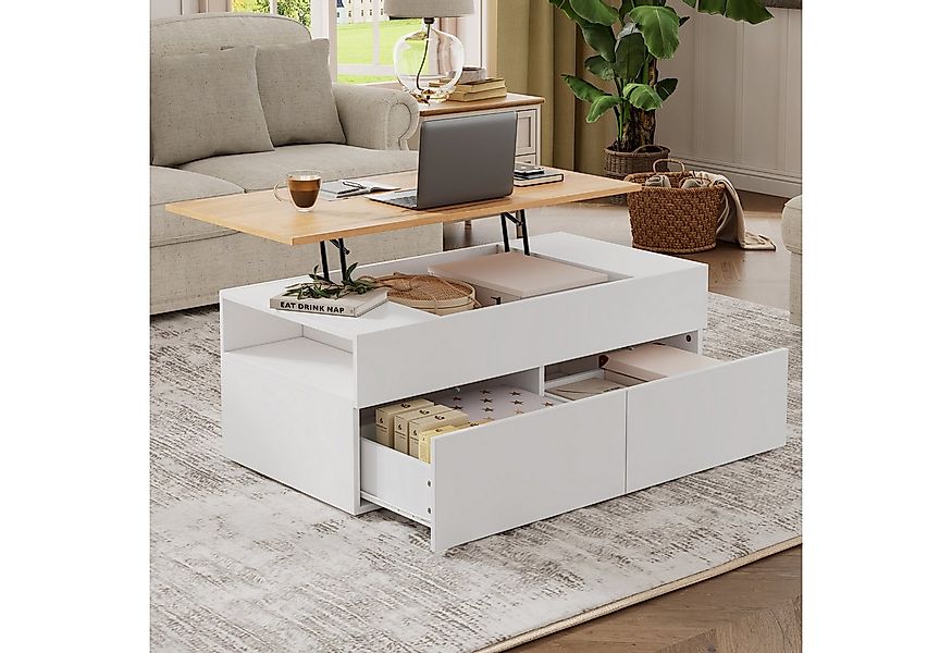 REDOM Couchtisch anhebbar bis 53 cm (Satztisch, Wohnzimmertisch, 1-St., 2 s günstig online kaufen