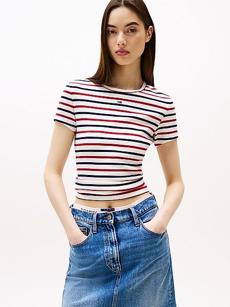 Tommy Jeans Kurzarmshirt TJW ESSENTIAL RIB SHORT SLEEVE EXT Baumwollmischun günstig online kaufen