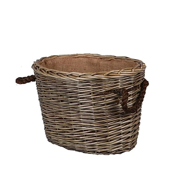 UNUS HOME Kaminholzkorb Korb oval gefüttert günstig online kaufen