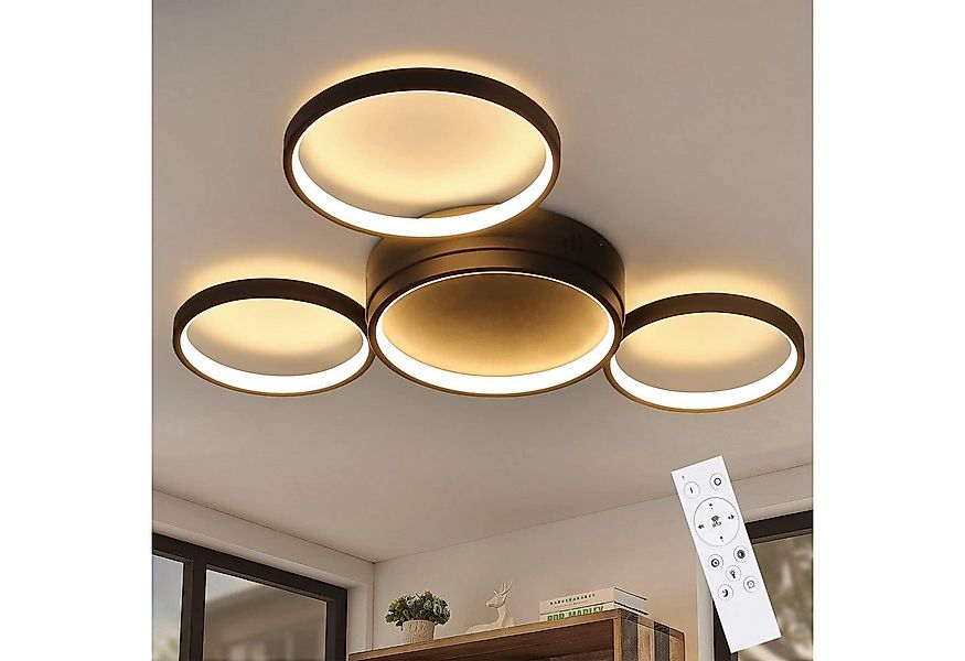 ZMH LED Deckenleuchte 3//4 Flammig Ring Fernbedienung Schlafzimmer, dimmbar günstig online kaufen