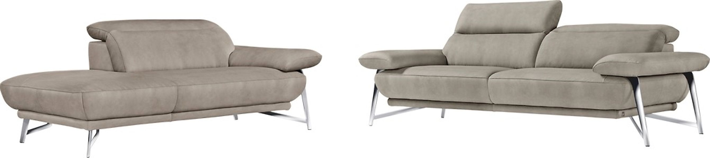 Egoitaliano Sofa "Anais, erstklassiger Sitzkomfort, Fußfarbe chrom" Set, Ko günstig online kaufen