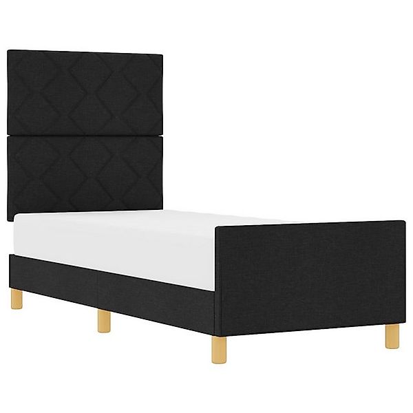 vidaXL Bett Bettgestell Schwarz 80x200 cm Stoff (1-tlg) günstig online kaufen
