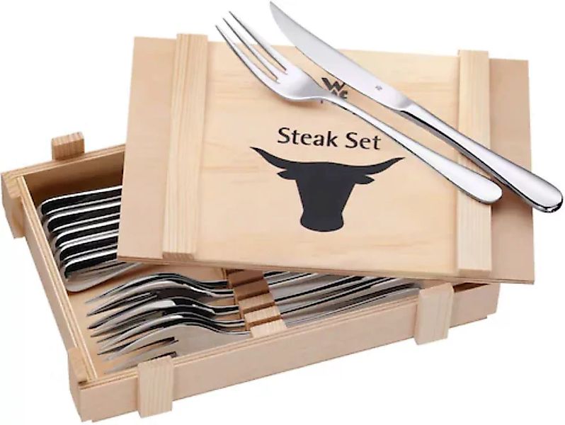 WMF Steakbesteck, (Set, 12 tlg.), inkl. Holzkiste günstig online kaufen