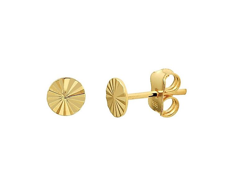NICEANDnoble Paar Ohrstecker 585er Gelbgold Ohrstecker rund diamantiert, 58 günstig online kaufen