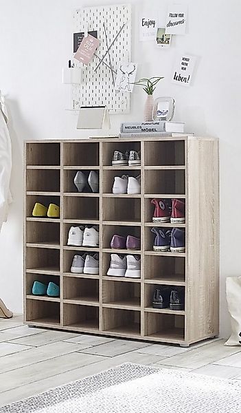 PREISBRECHER Schuhregal Boots 1, in Eiche Sonoma mit 24 Einlegeböden. Abmes günstig online kaufen