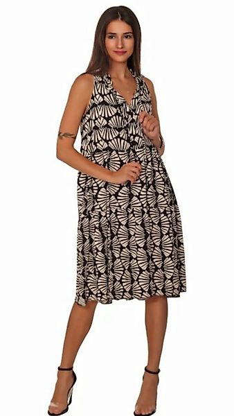 Charis Moda Sommerkleid Sommerkleid ärmellos mit Muscheldruckdesign günstig online kaufen
