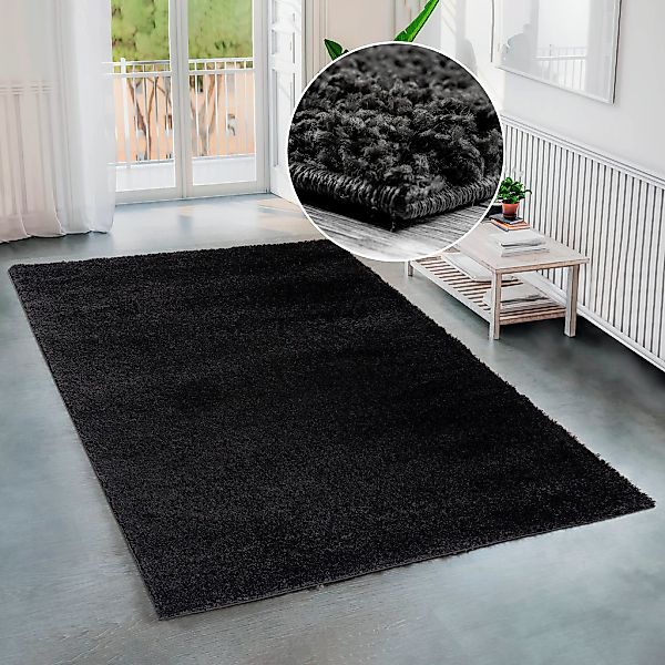 Bruno Banani Hochflor-Teppich "Shaggy Soft" rechteckig 30 mm Höhe gewebt, U günstig online kaufen