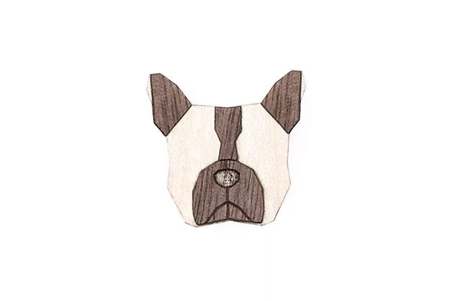 Brosche Aus Holz "French Bulldog" | Mode Schmuck günstig online kaufen