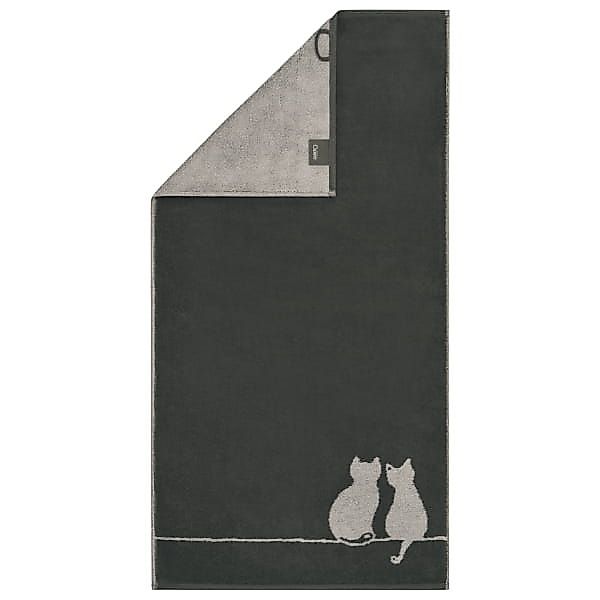Cawö Handtücher CUTE CATS EDITION You & Me 6263 - Farbe: basalt/platin - 77 günstig online kaufen