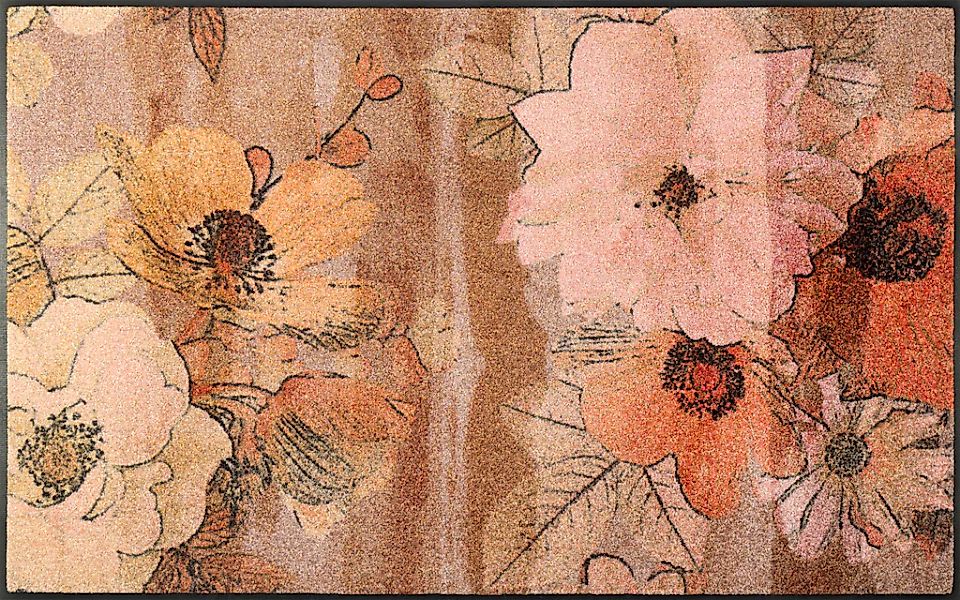 wash+dry by Kleen-Tex Teppich "Retro Roses" rechteckig günstig online kaufen
