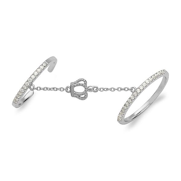 Unique Silberring Knucklering inklusive Kette Krone günstig online kaufen