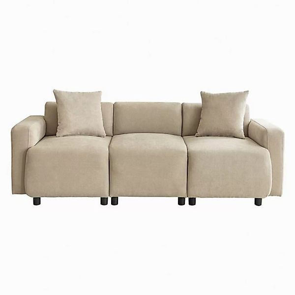 IDEASY Sofa 3-Sitzer-Sofa mit Dekokissen, Modernes minimalistisches Design, günstig online kaufen