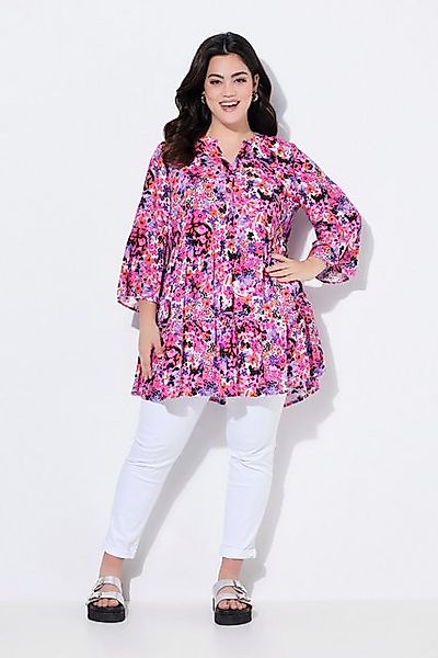 Angel of Style Tunika Tunika-Bluse Ausschnitt mit Knopfleiste 3/4-Ärmel günstig online kaufen