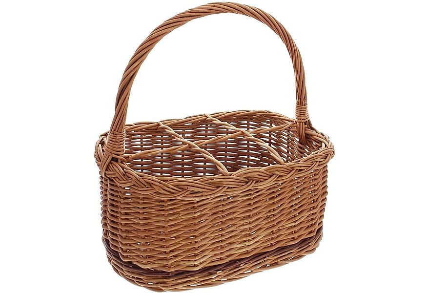 Frank Flechtwaren Flaschenkorb Rustico für 6 Flaschen Weidenkorb Getränkeko günstig online kaufen