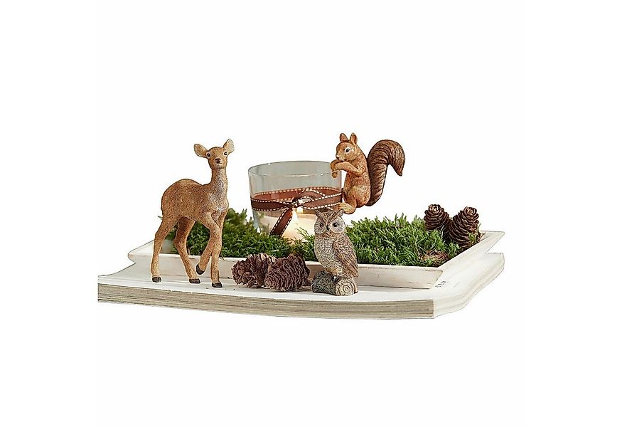 Mirabeau Dekofigur Deko-Waldtier 3er Set Vionique braun günstig online kaufen