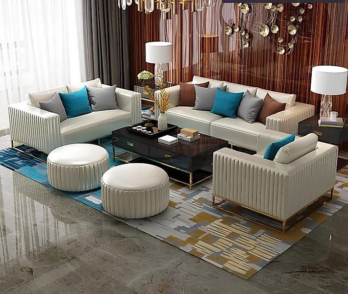 Xlmoebel Sofa Sofa-Set Polstermöbel Stoff Couchen Sitzmöbel Garnitur 3+2+2 günstig online kaufen