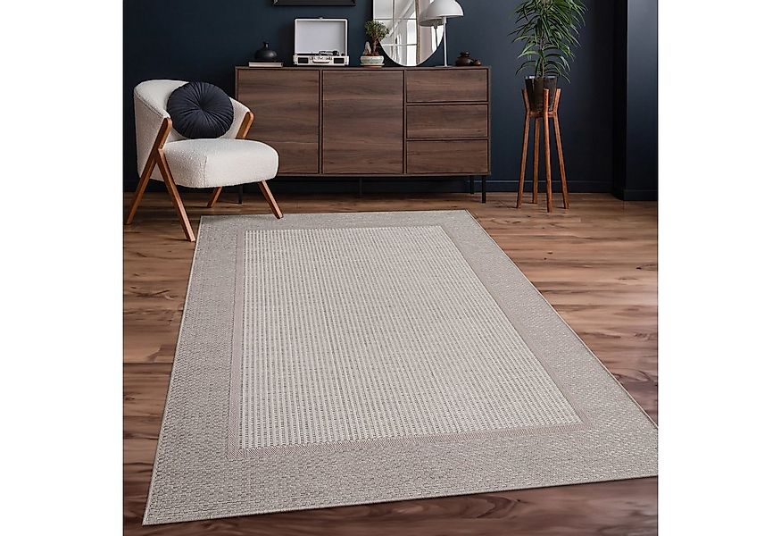 KADIMA DESIGN Teppich Bordüre Wohnzimmer schmutzabweisend Teppich Kurzflor, günstig online kaufen