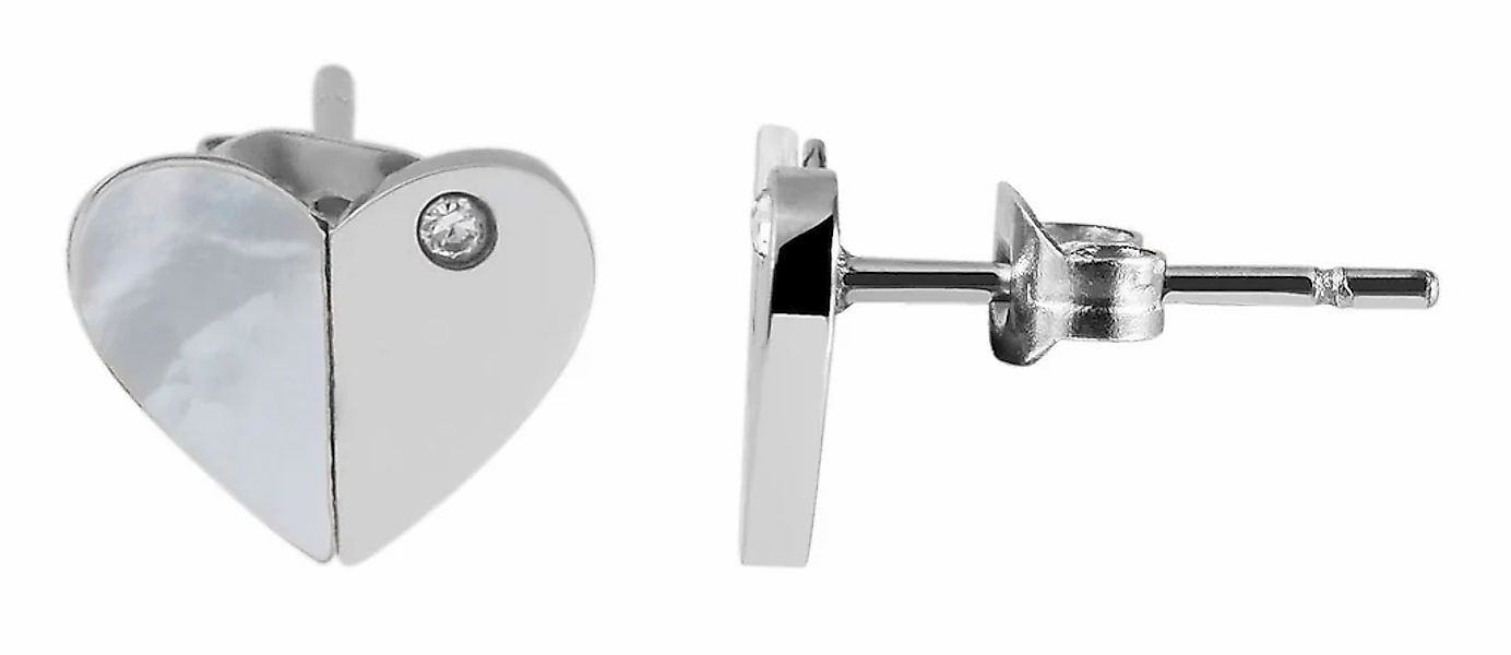 Adelia´s Paar Ohrhänger "Damen Ohrringe – Ohrstecker Herz aus Edelstahl mit günstig online kaufen
