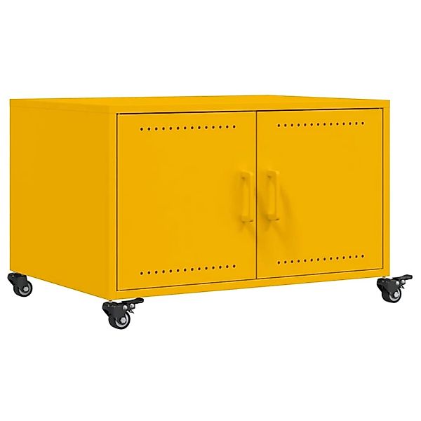 vidaXL Couchtisch Senfgelb 68x50x43,5 cm Kaltgewalzter Stahl 846689 günstig online kaufen