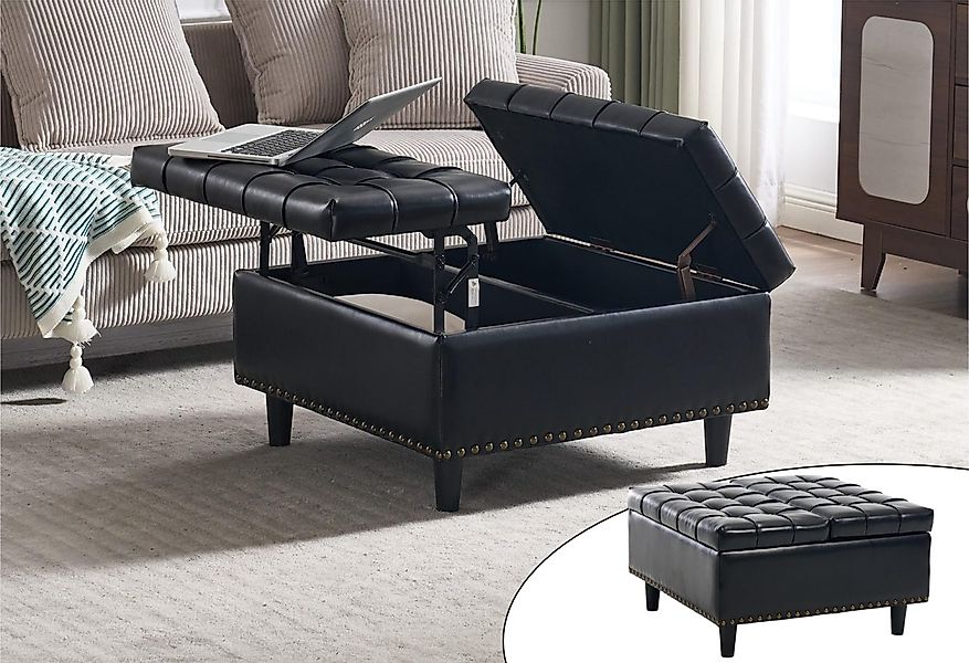 LVHOM Couchtisch Höhenverstellbarer Aufbewahrungsstuhl/Sitzhocker (integrie günstig online kaufen