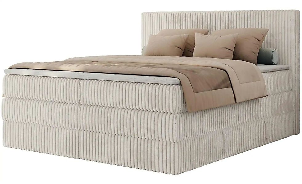 Boxspringbett mit Bettkasten Tiliano King ¦ beige ¦ Maße (cm): B: 186 H: 11 günstig online kaufen