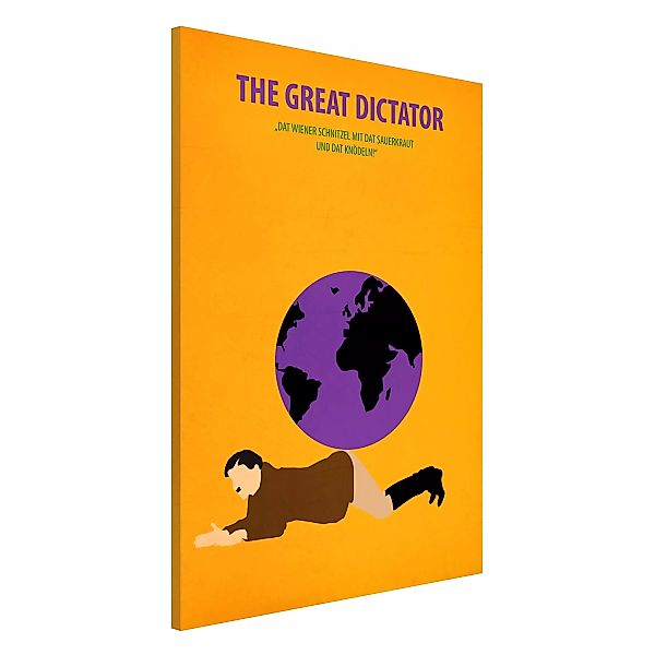 Magnettafel Kunstdruck - Hochformat 2:3 Filmposter The great dictator günstig online kaufen