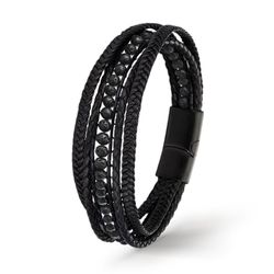 UNIQAL.de Lederarmband Lederarmband Herren "DELUXE" Perlenarmband günstig online kaufen