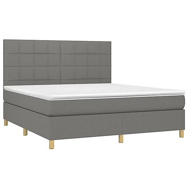 vidaXL Boxspringbett mit Matratze Dunkelgrau 180x200 cm Stoff 3142354 günstig online kaufen