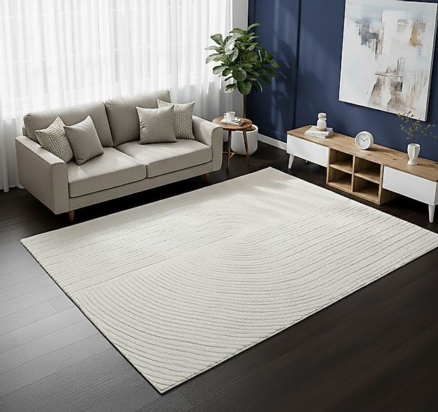 Vimoda Teppich Wohnzimmer Boho Design dünn kurzflur teppich, Rechteckig, Hö günstig online kaufen