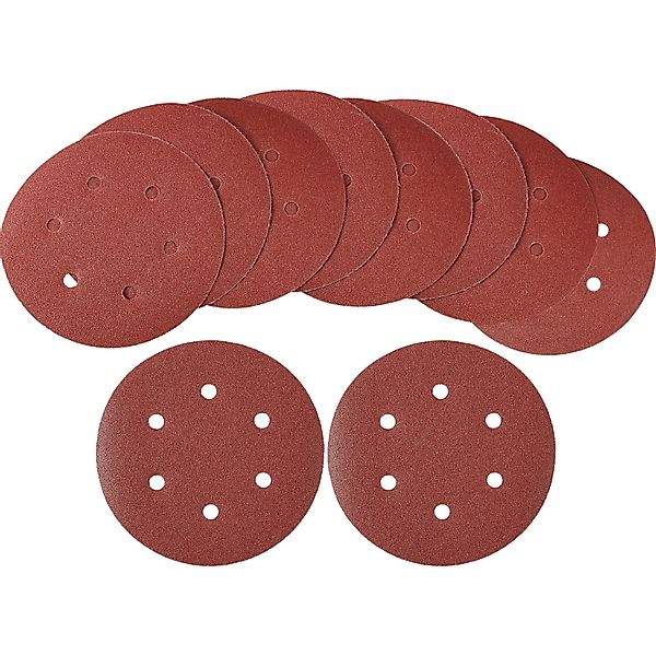 LUX-TOOLS Schleifauflagen für Exzenterschleifer 10 Stück Ø 150 mm K120 günstig online kaufen