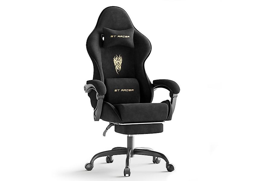 Ferghana Gaming Chair Gaming-Stuhl: Kopfstütze, Lendenkissen, Armlehnen, Fu günstig online kaufen