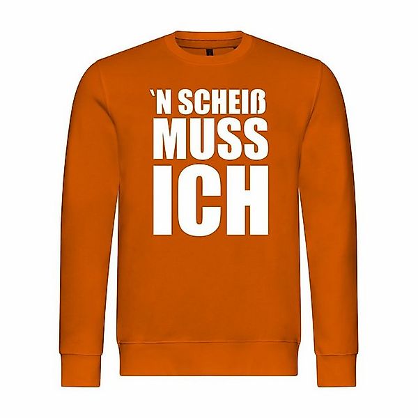 deinshirt Rundhalspullover Herren Pullover N Scheiß muss ich Mit Print Moti günstig online kaufen