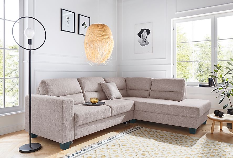 TRENDMANUFAKTUR Ecksofa »Chamber, zeitlos & elegant, bequem, L-Form« inklus günstig online kaufen