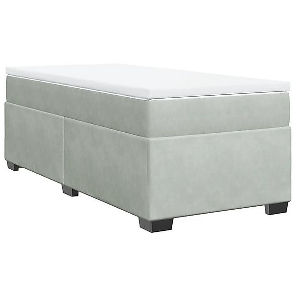 vidaXL Bett Boxspringbett mit Matratze Hellgrau günstig online kaufen