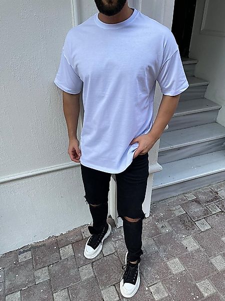 Megaman Jeans Oversize-Shirt Oversize Herren T-Shirt Weiter Auschnitt Extra günstig online kaufen