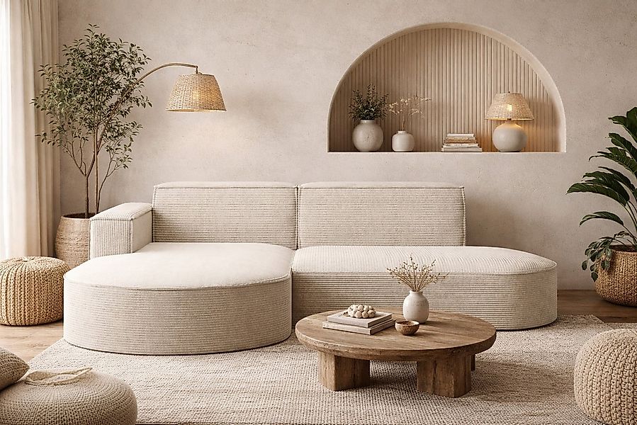 Kaiser Möbel Ecksofa Designer MODENA STUDIO L stoff Cord, Ecksofa, Cord Sof günstig online kaufen