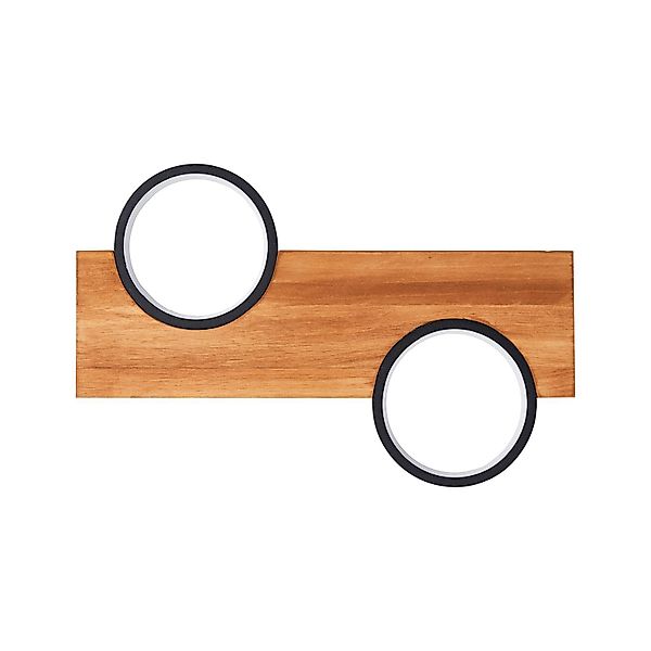Brilliant LED Deckenleuchte »Cheesy«, 40 x 25 cm, 1400lm, 3000K, Holz/Metal günstig online kaufen