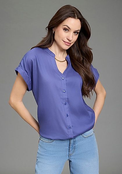 Boysen's Hemdbluse im Oversized-Style mit Ballonsaum günstig online kaufen