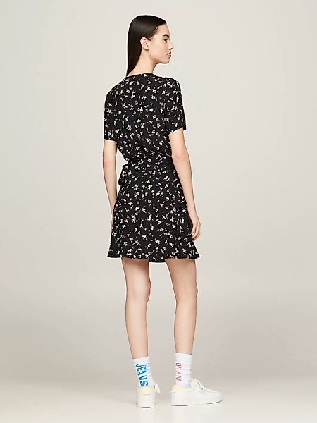 Tommy Jeans Wickelkleid "TJW FLORAL RUFFLE WRAP DRESS", mit V-Ausschnitt günstig online kaufen