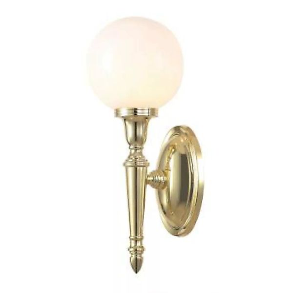 Badlampe aus Messing Glas mit LED IP44 Jugendstil günstig online kaufen
