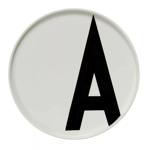 Teller A-Z keramik weiß / Porzellan - Buchstabe U - Ø 20 cm - Design Letter günstig online kaufen