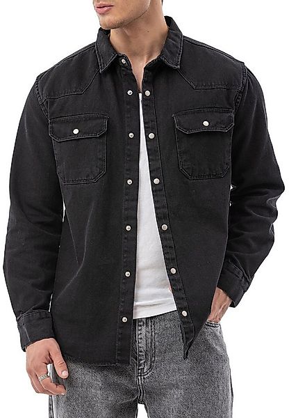 RedBridge Jeanshemd by Spruce - Denim-Hemd mit Druckknöpfen – Regular Fit, günstig online kaufen