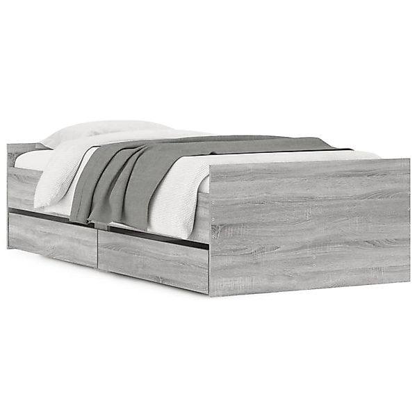 vidaXL Bettgestell mit Schubladen Grau Sonoma 90x200 cm Modell 11937773 günstig online kaufen