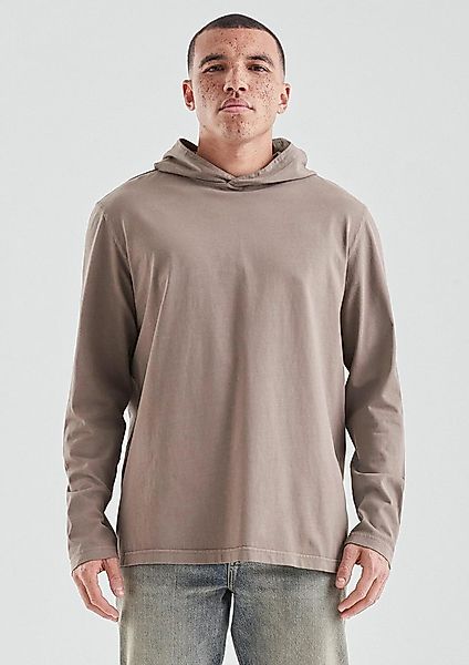 QS Langarmshirt T-Shirt Gewaschenes Kapuzenshirt günstig online kaufen