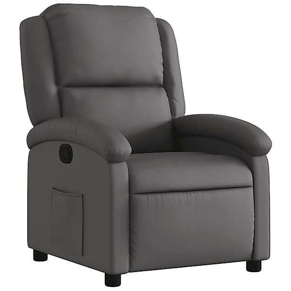 vidaXL Sessel Relaxsessel Grau Echtleder (1-St) günstig online kaufen