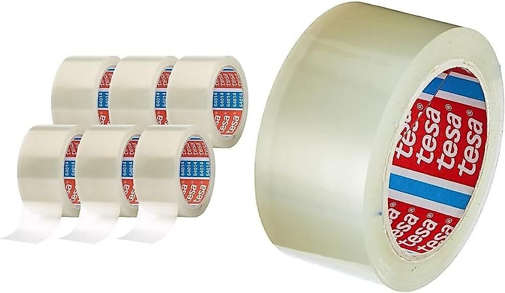 tesa Klebeband tesapack Packband - je 66 m : 50 mm (Spar-Set, 6-St., 6 x te günstig online kaufen